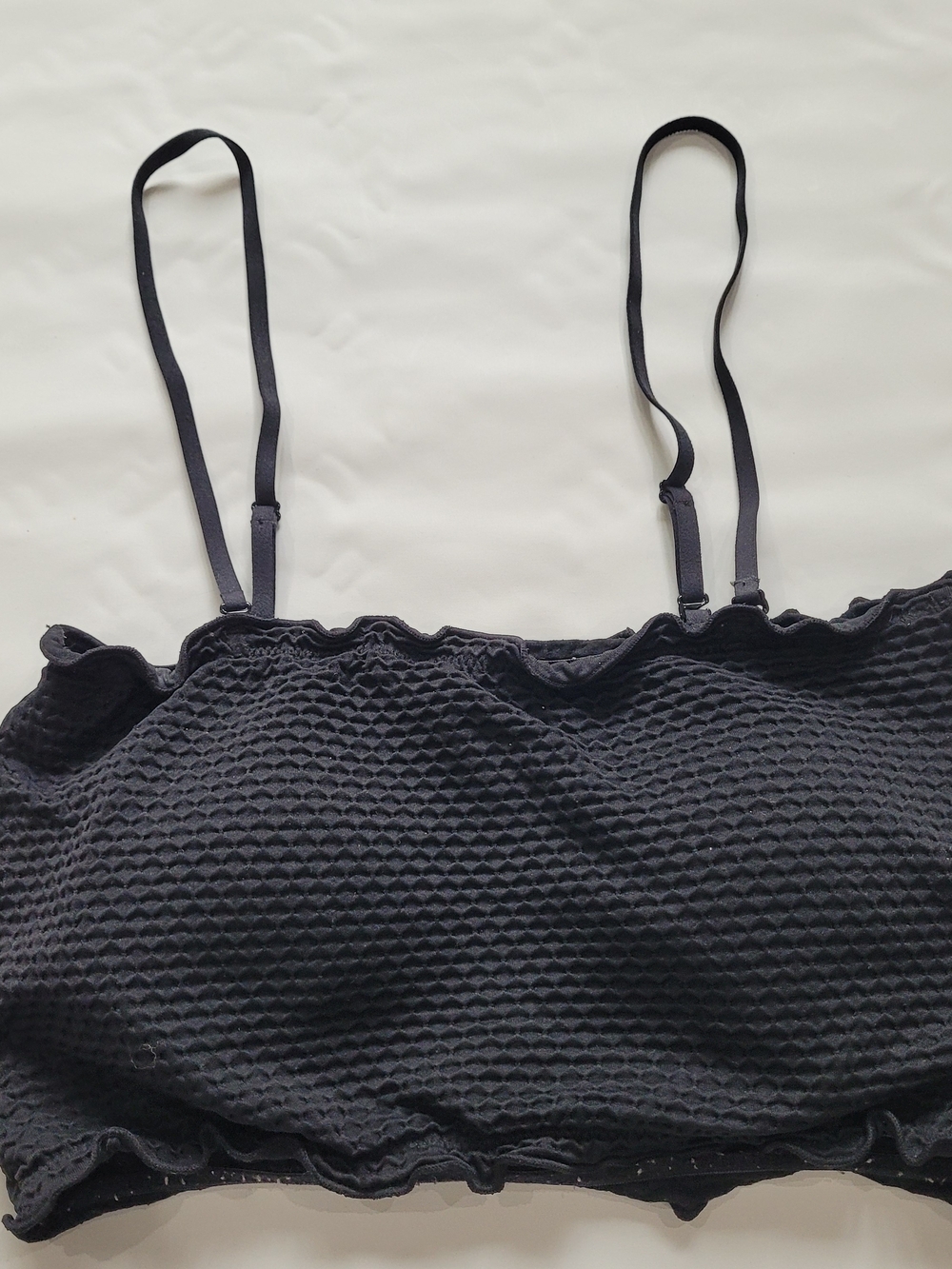 Black Textured Bralette Tank - Women Intimates & Sleepwear